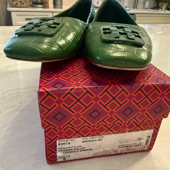 Tory Burch Green Women's Flats - Picture 2 of 5